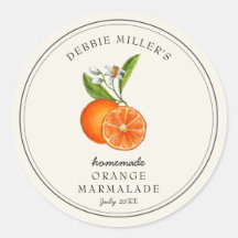 Marmelada de Laranja Vintage em Pote de Geleia Cas
