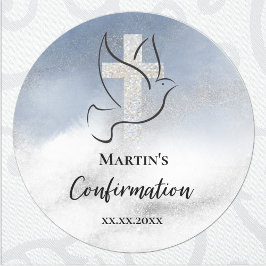 Adesivo mármore azul de confirmação