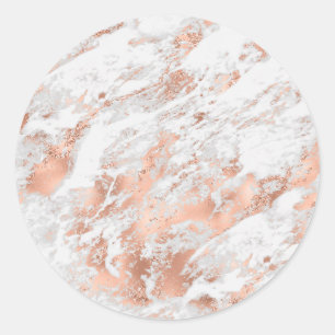Adesivo Mármore Branco Rose Gold, Modelo em Branco DIY Tex