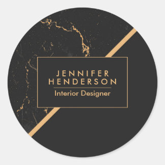 Adesivo Mármore Negro e Ouro