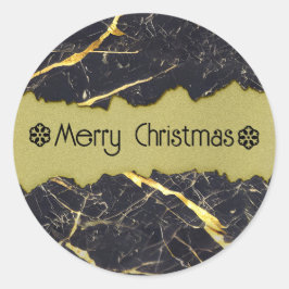 Adesivo Mármore Preto e Faux Dourado Personalizável