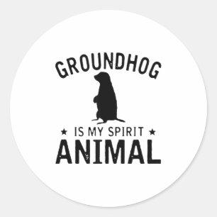 Adesivo Marmota é meu animal espiritual - Ta divertido de