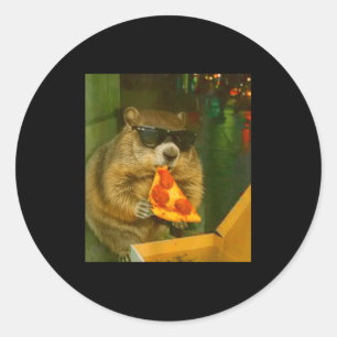 Adesivo Marmota engraçada, esquilo comendo pizza meme de r