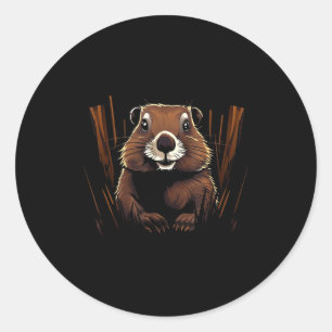 Adesivo Marmota Vida Selvagem Marmota Colorida Amante da V
