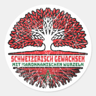 Adesivo Marokko Marokkanisch Schweizer Schweiz Baum Wurzel