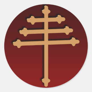 Adesivo Maronite Cross Dourado Sticker
