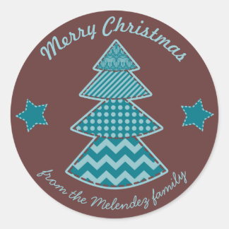 Adesivo Maroon Aqua Teal Quilado de Natal
