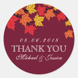 Adesivo Maroon Red Maple Leaf Fall Autumn Wedker Sticker