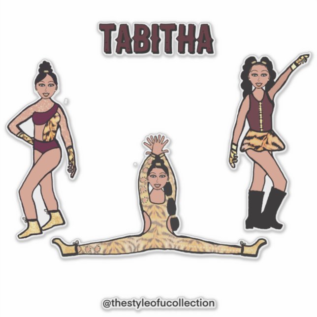 Adesivo Maroon Tiger Dancer #2 (Frente)