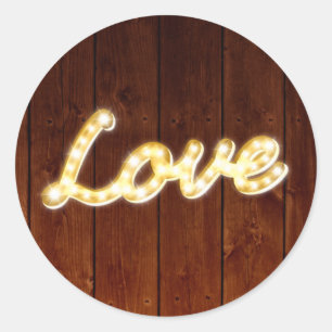 Adesivo Marquee Lights Love Sticker - conselho de celeiro