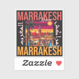 Adesivo Marrakech Marrocos Souvenir Viagem de Turismo