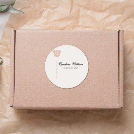 Adesivo Marrom bonito podemos esperar chá de fraldas