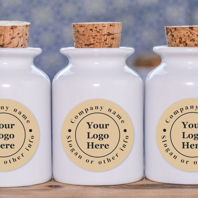 Adesivo Marrom elegante simples (Criador carregado)