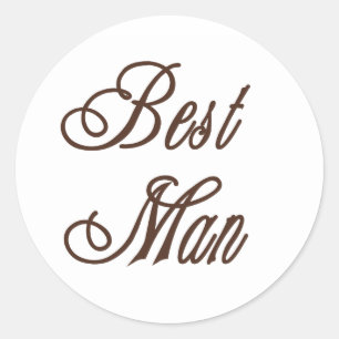 Adesivo Marrons elegantes do melhor homem