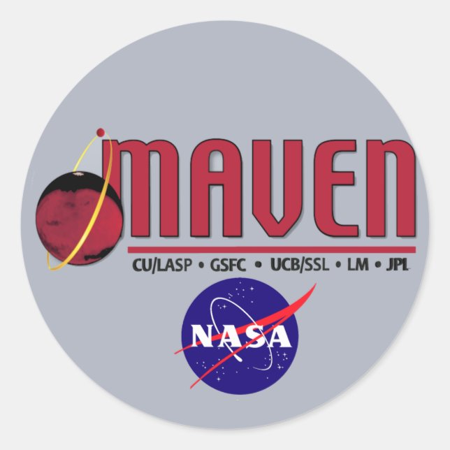 Adesivo Mars Atmosphere e Volatile EvolutioN (MAVEN) (Frente)