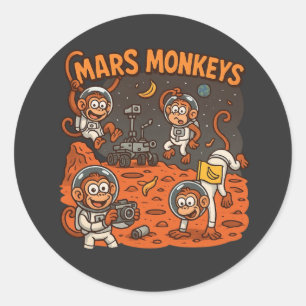 Adesivo Mars Monkeys animal engraçado