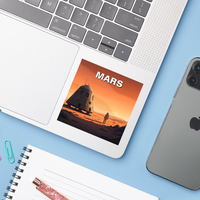 Adesivo Mars Viagem (Notebook com iPhone)