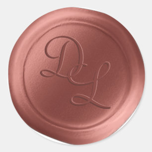 Adesivo Marsala Brown 2 - Letra Monogramx Seal Stickers