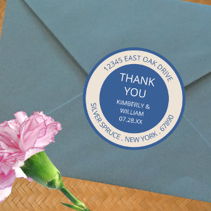 Adesivo Marselha Bleu Chic Wedding Favor Ou Envelope