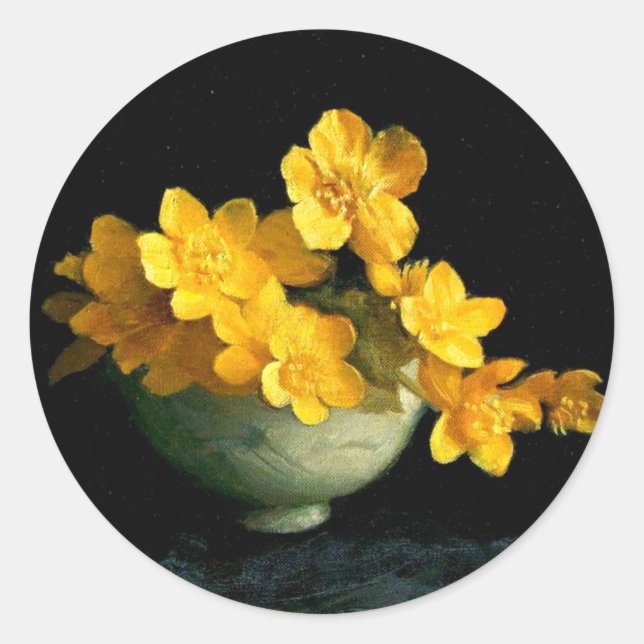 Adesivo Marsh Marigolds, pintura viva (Frente)