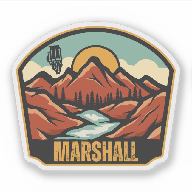 Adesivo Marshall, Illinois (Frente)