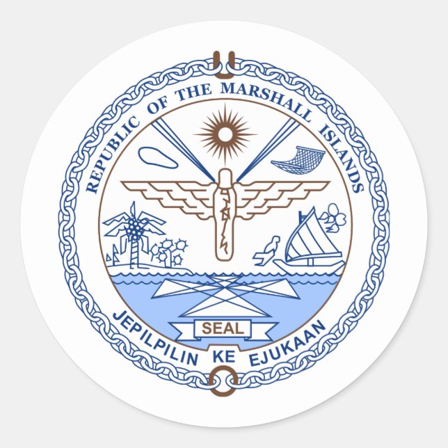 Adesivo Marshallese Seal, Ilhas Marshall (Frente)