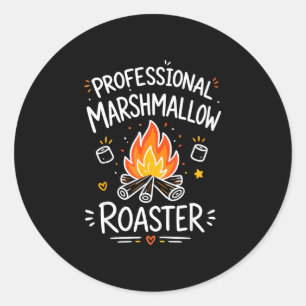 Adesivo Marshmallow s'mores de fogueira de acampamento