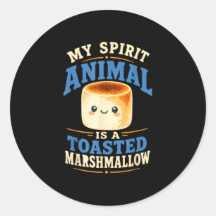 Adesivo Marshmallow tostado ao fogão de acampamento s'more