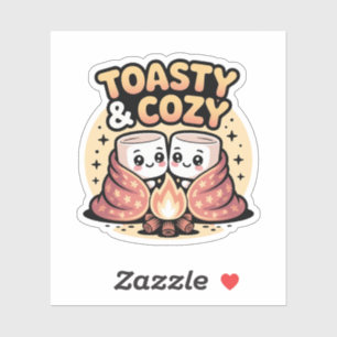 Adesivo Marshmallows Tostados Emblema Fofo Kawaii
