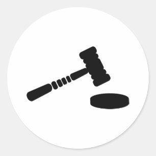 Adesivo Martelo do juiz