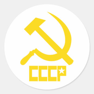 Adesivo Martelo e foice de CCCP
