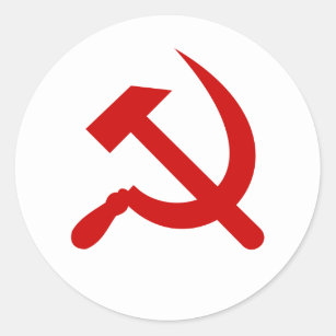 Adesivo Martelo e foice do comunismo vermelho