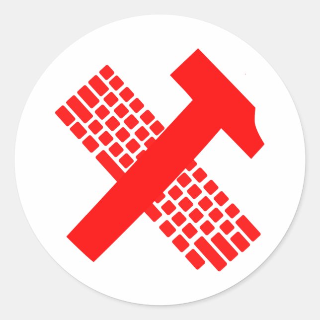 Adesivo Martelo e teclado (Frente)