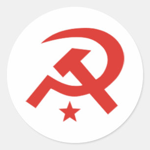 Adesivo Martelo soviético e design de foice