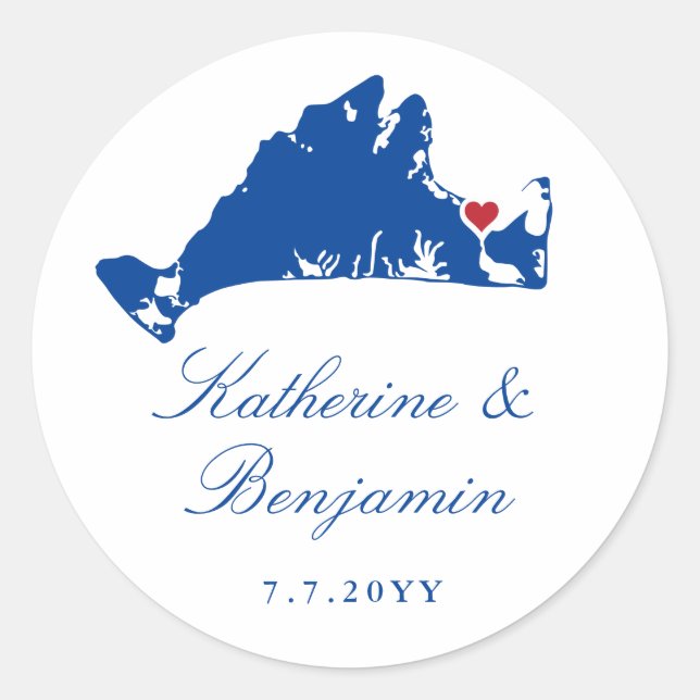 Adesivo Martha's Vineyard Edgartown Marinha (Frente)