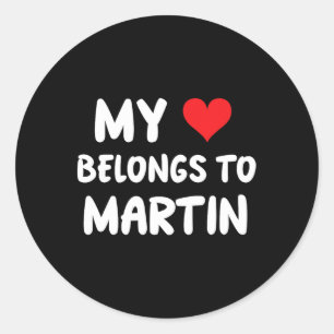 Adesivo Martin - Meu Coração Pertence A Martin - Amor