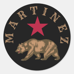 Adesivo Martinez, California Classic Round Sticker