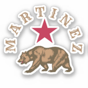 Adesivo Martinez, California Classic Round Sticker