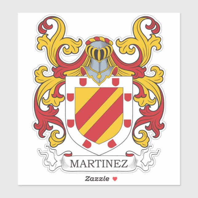 Adesivo Martinez Family Crest (Folha)