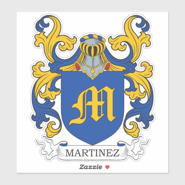 Adesivo Martinez Family Crest (Folha)
