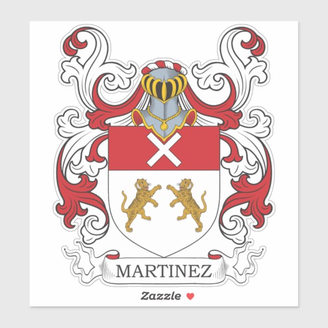 Adesivo Martinez Family Crest (Folha)