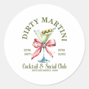 Adesivo Martini de Solteira Suja Martini de Cauda do Clube