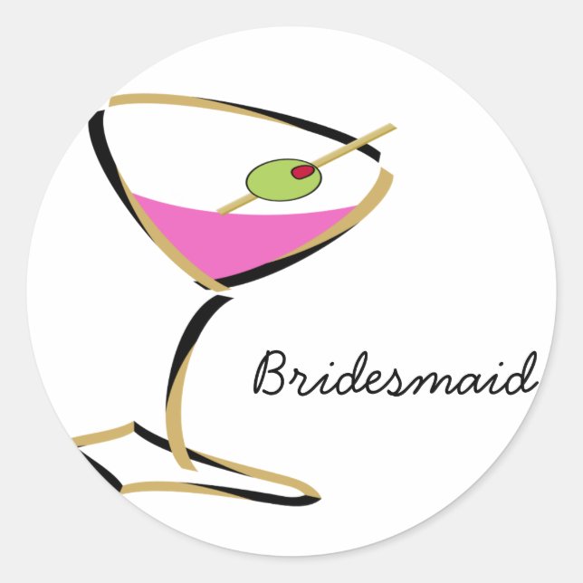 Adesivo martini gold divertido (Frente)