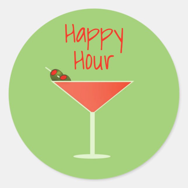 Adesivo Martini Happy Hour Envelope Seals (Frente)