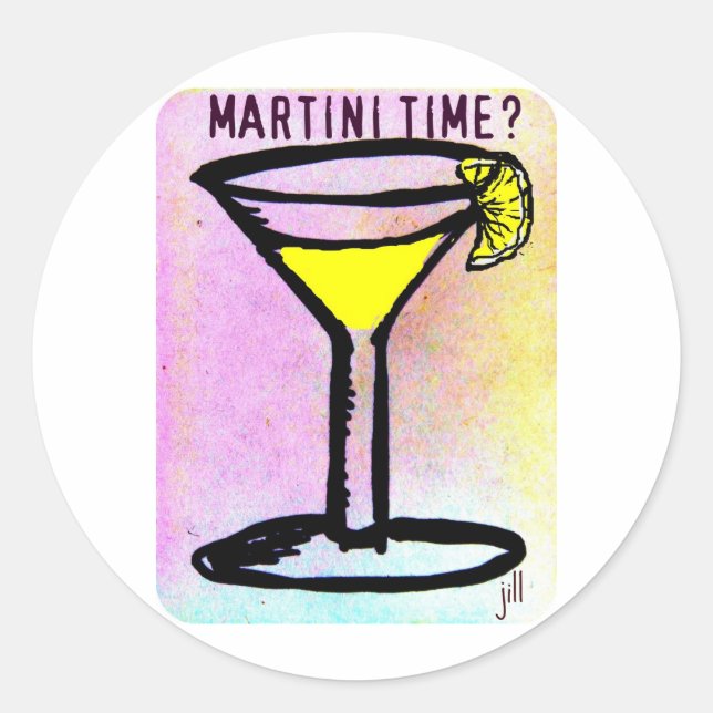 Adesivo MARTINI TIME LEMON DROP PASTEL IMPRESSÃO por Jill (Frente)