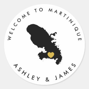 Adesivo Martinique Wedding Welcome Sticker for Box, Bag