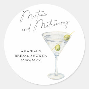 Adesivo Martinis e Matrimony Chá de panela