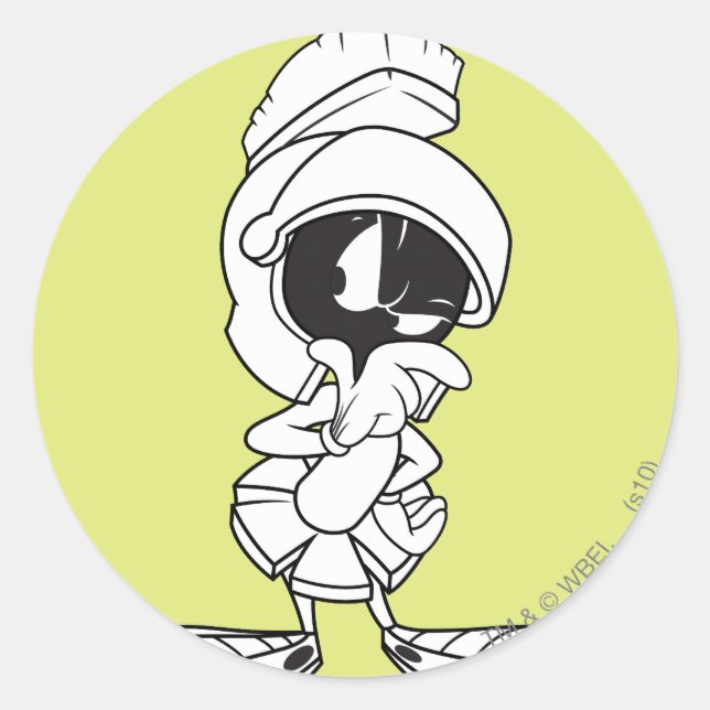 Adesivo MARVIN O MARCIANO™ Pensando (Frente)