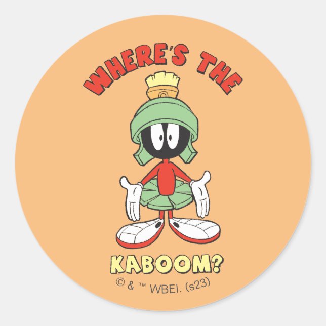 Adesivo MARVIN THE MARTIAN™ Onde está o Kaboom? (Frente)