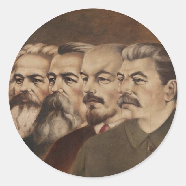 Adesivo Marx, Engels, Lenin e Stalin (Frente)